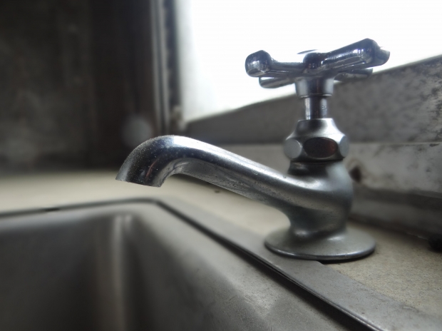 Close-up of fixture repair work